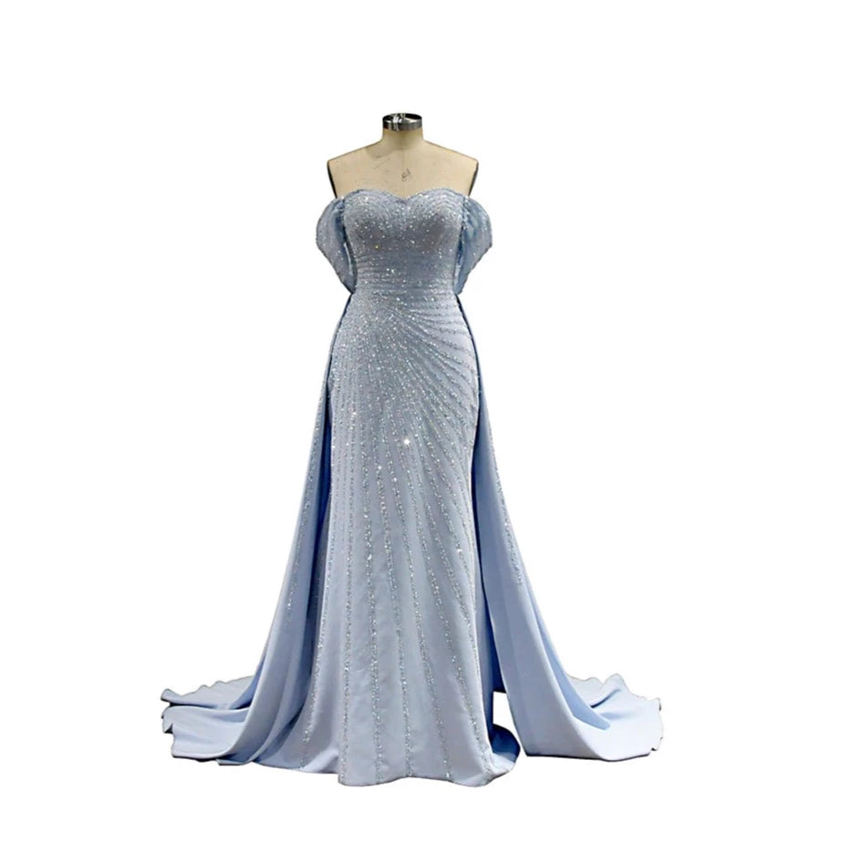 Blue Wedding Dress in Blue Crystal Beading, Unique Blue Bridal Gown or – Lives of Sirens Blue Wedding Dress in Blue Crystal Beading, Unique Blue Bridal Gown or – Lives of Sirens