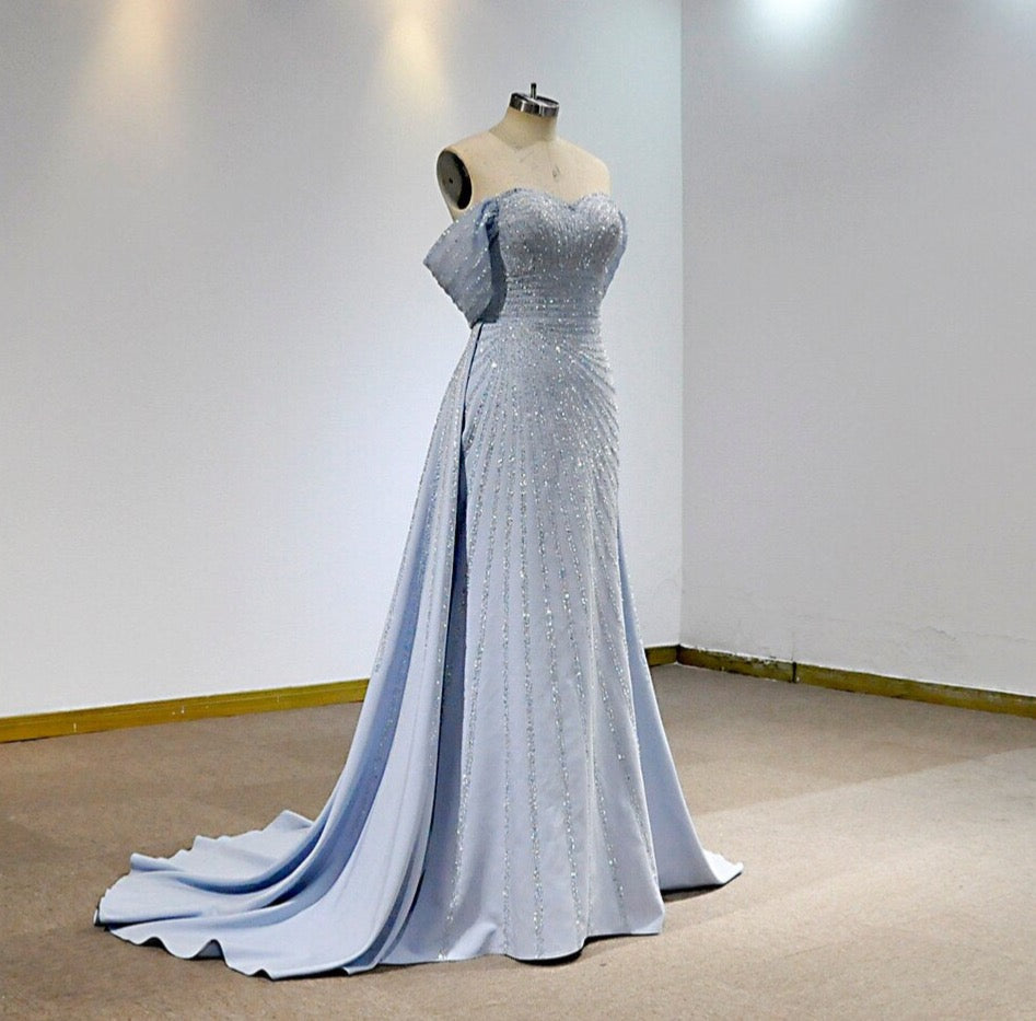 Blue Wedding Dress, Unique & Elegant Powder Blue Bridal Gown or Formal Prom Dress ~ Bellissima