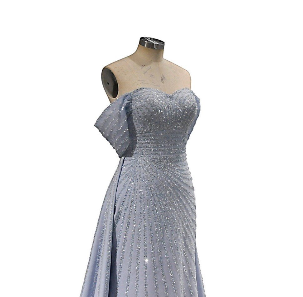 Blue Wedding Dress, Unique & Elegant Powder Blue Bridal Gown or Formal Prom Dress ~ Bellissima