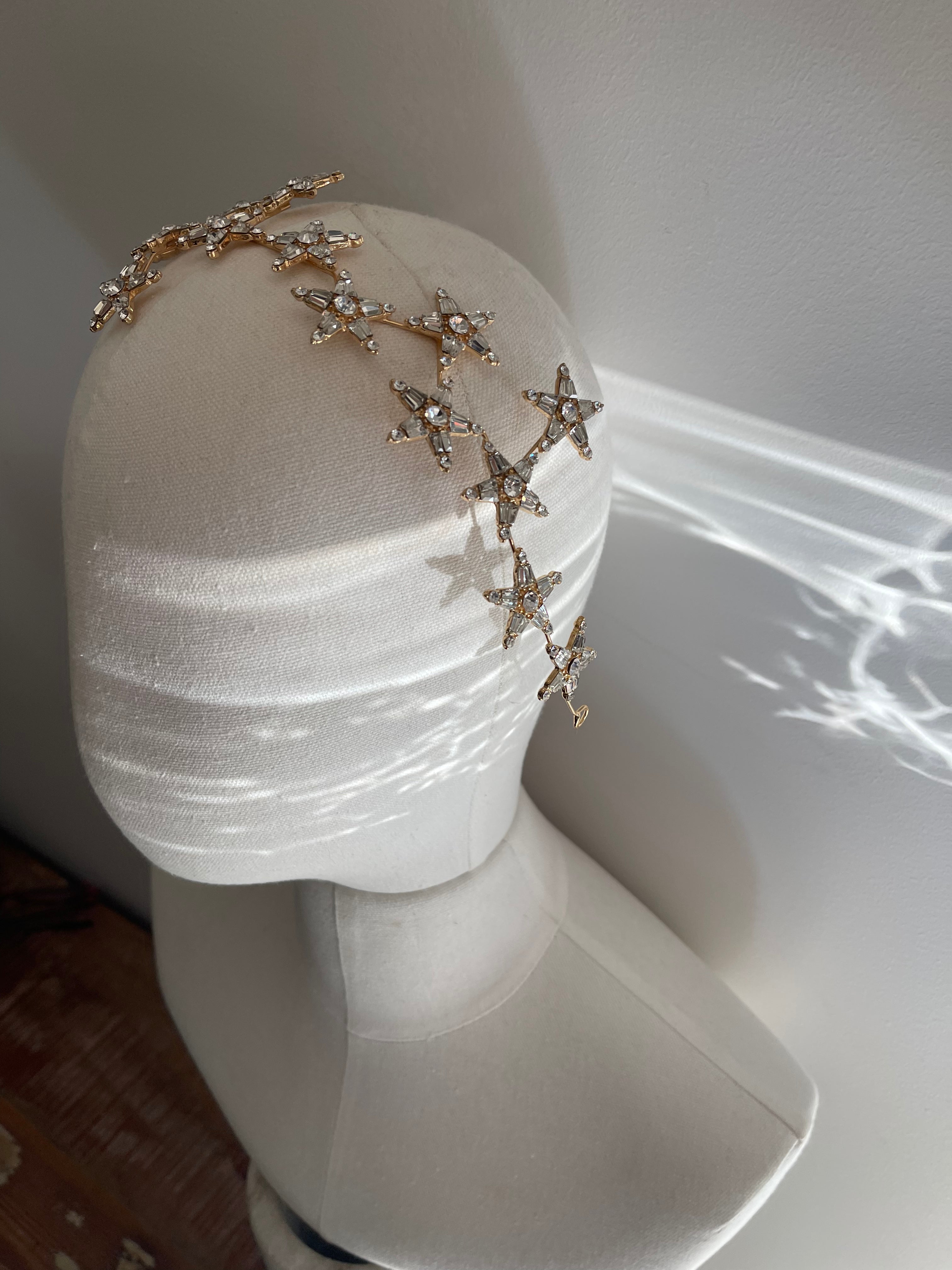 Beautiful Star Headband, Celestial Wedding Hairvine ~ Galactica