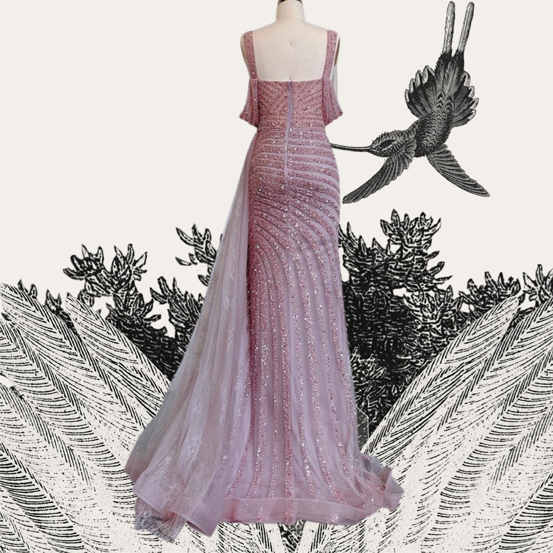 Rose Gold Evening Dress or Champagne Wedding Dress - Ms Rabbit