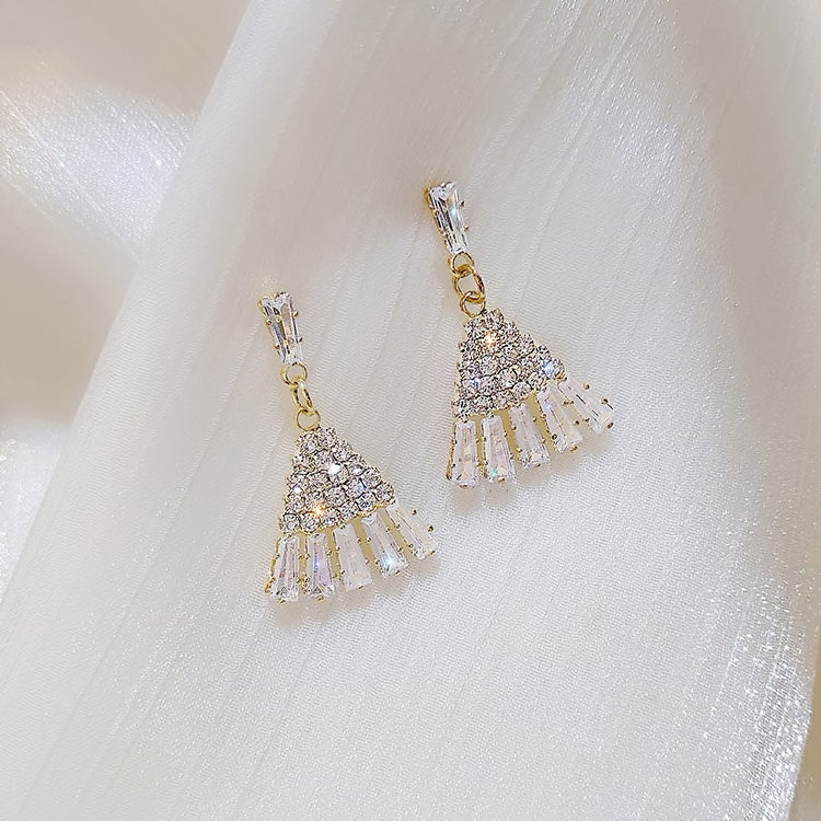 ETTORE - Crystal Earrings for 20's style Wedding,  European Crystal Bridal or Formal Earrings