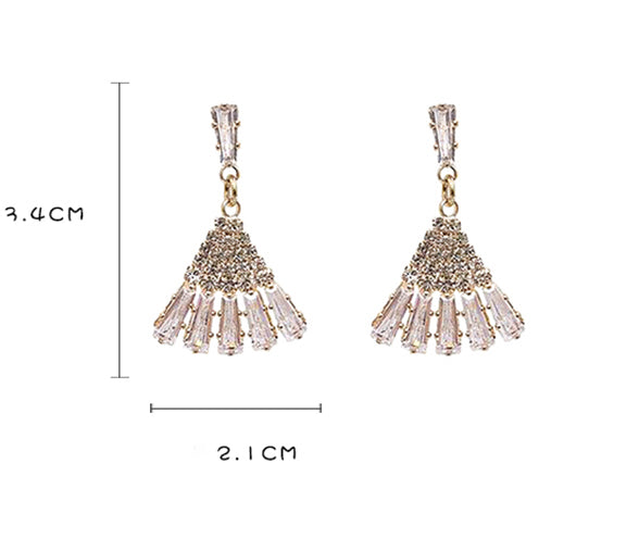ETTORE - Crystal Earrings for 20's style Wedding,  European Crystal Bridal or Formal Earrings