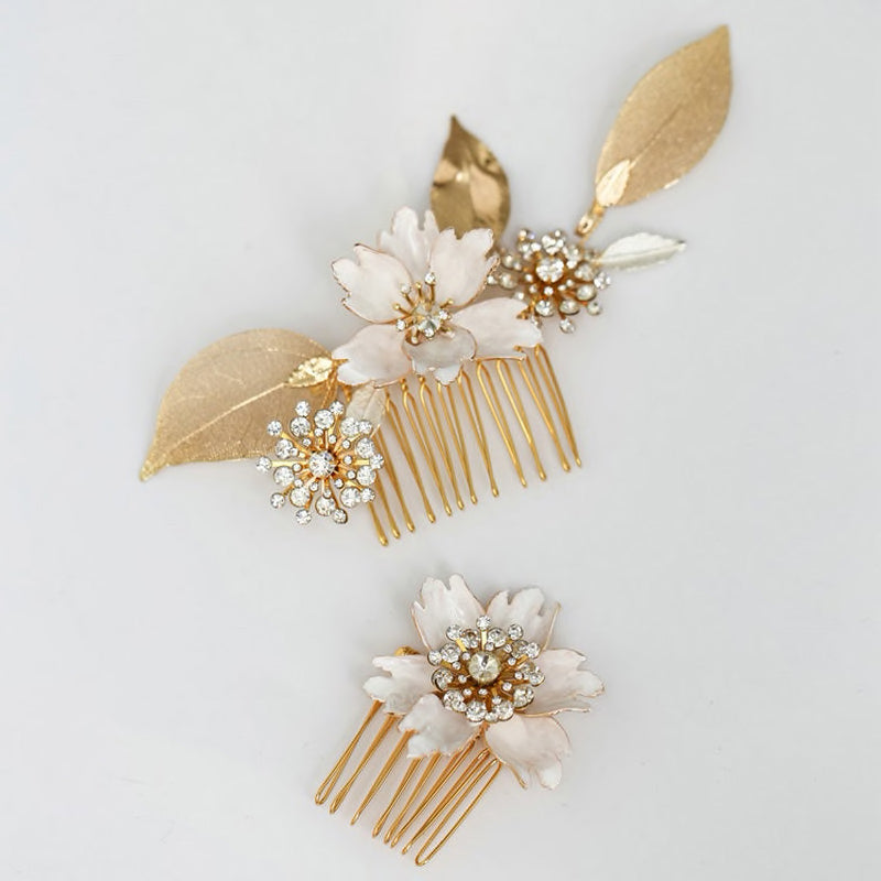 MILLIE - Floral Bridal Flower Girl Hair Accessories Comb Set